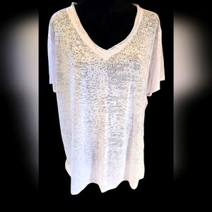 Cato White Tee With Sparkles 26/28